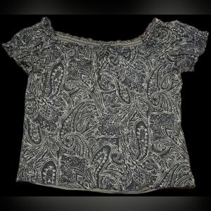 Lauren Ralph Lauren Women's 12, Paisley Blouse: Boho Chic, Cottagecore